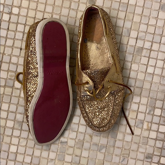 Sperry slides gold sparkles - Picture 2 of 4